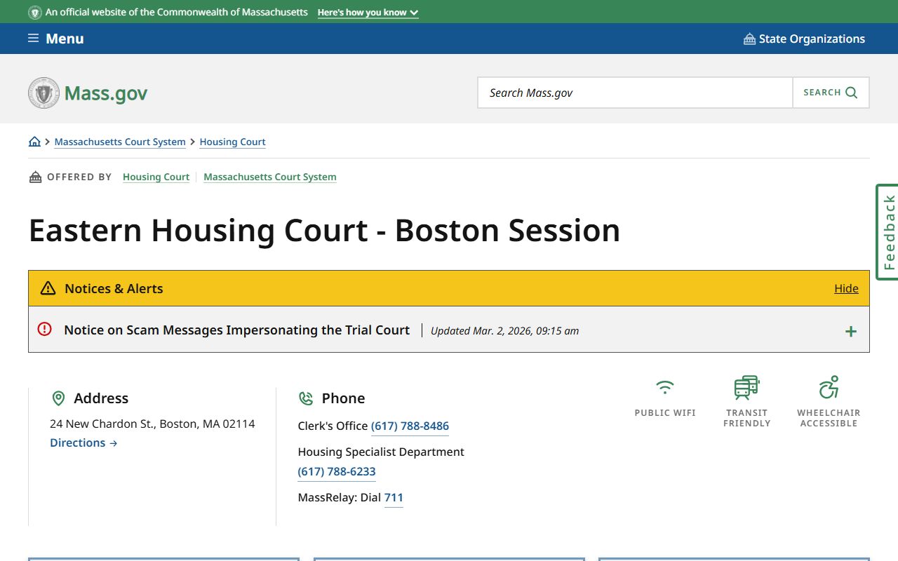 Eastern Housing Court for Everett area court records